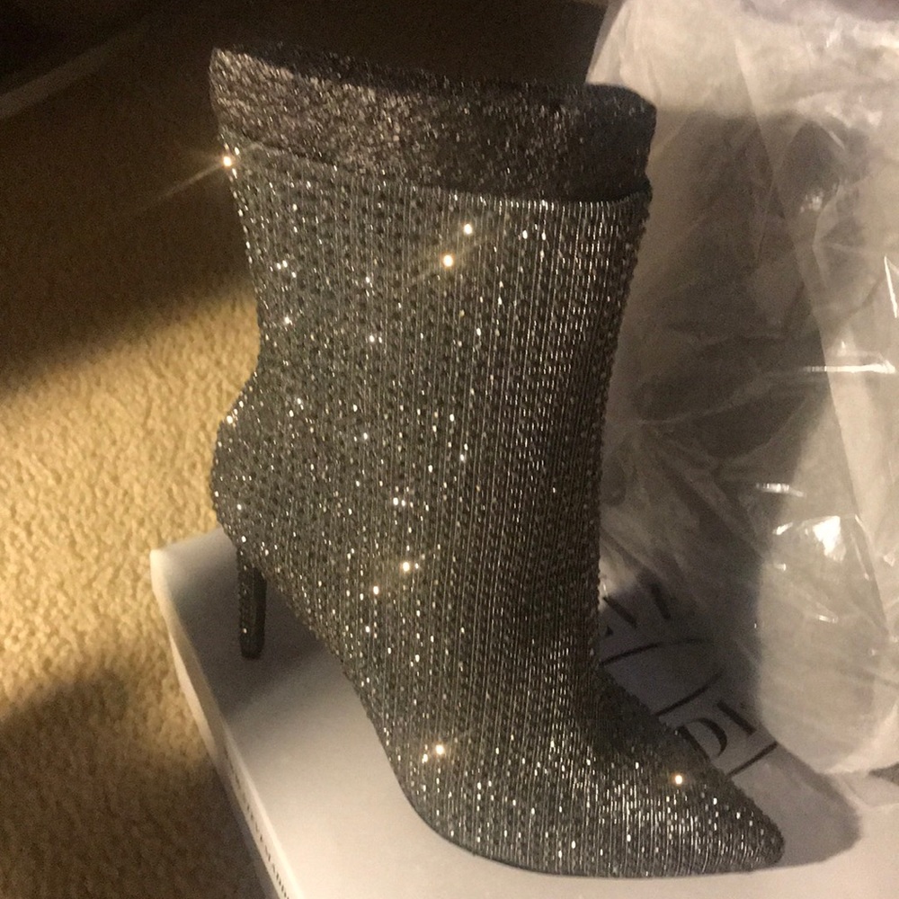 Steve Madden Cardi B “Wifey” Rhinestone booties